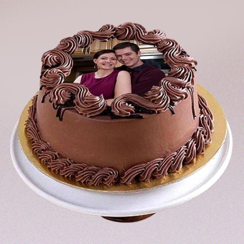 Marvelous Chocolate Flavor Photo Cake