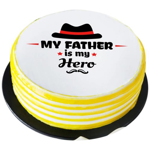 My Father My Hero Eggless Fathers Day Cake