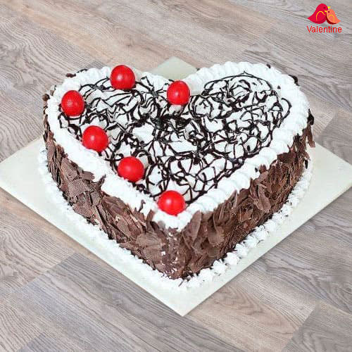 Heart Shape Black Forest Cake