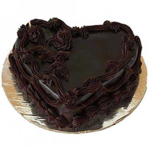 Delightful Heart-Shaped Chocolate Cake