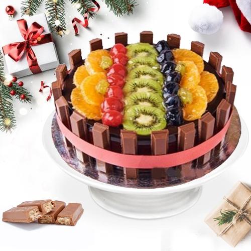 Award Winning KitKat Fresh Fruits Cake for XMas