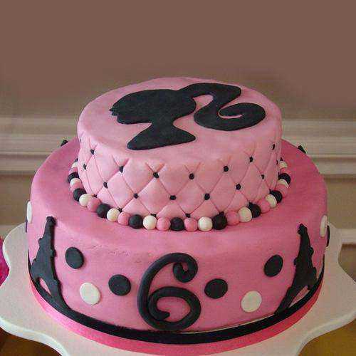 Remarkable Two Tier Barbie Cake for Birthday