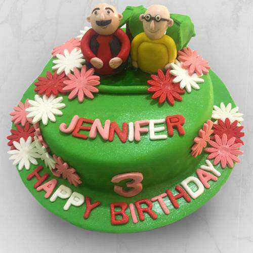 Devilishly Good Motu Patlu Fondant Cake for Kids