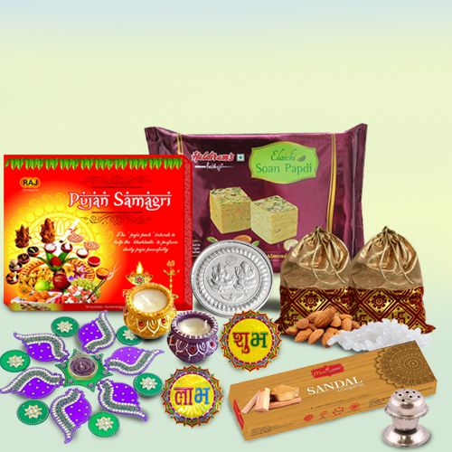 Traditional Diwali Poojan N Decor Essential Gift Box
