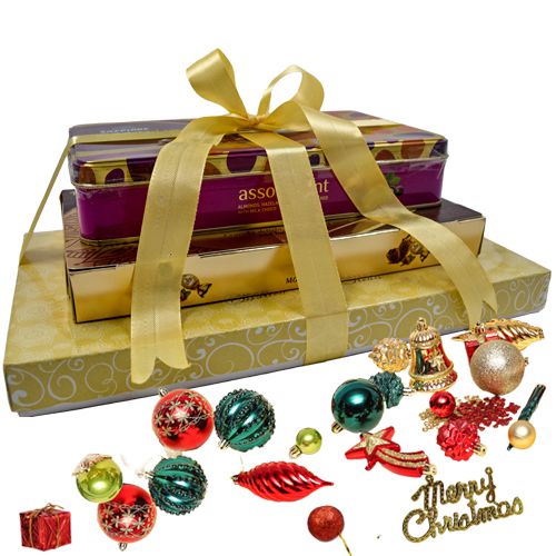Exciting Christmas Special Chocolate Tower with Decoratives