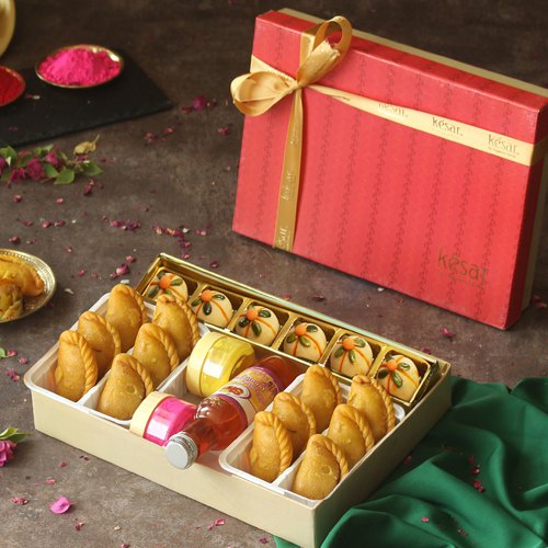 Sweetlicious Treat with Chandan N Gulal Gift Combo