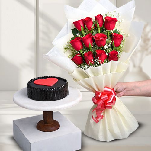 Love Duo  Roses  N  Cake Set