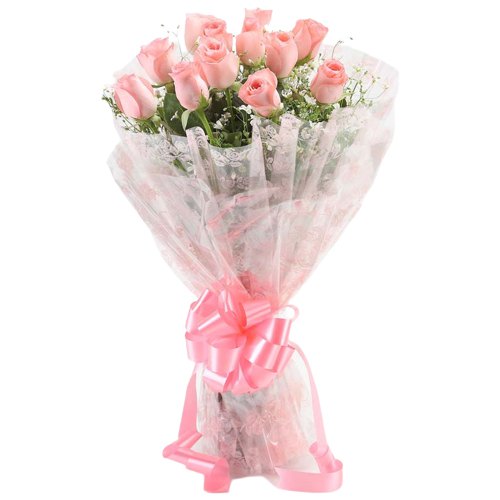 Bunch of Fresh Pink Roses