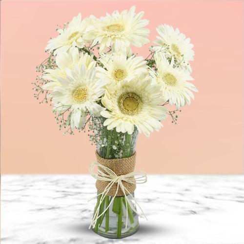 Enchanting Gerberas Vase Arrangement