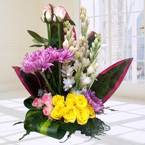 Beautiful Arrangement of Assorted Flowers