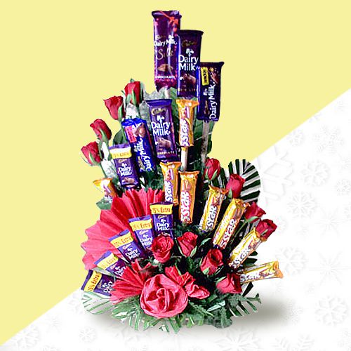 Lovers Choice Cadbury n Roses Bouquet