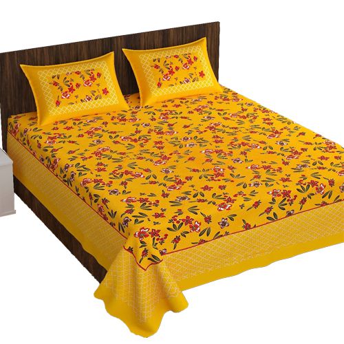 Trendy Jaipuri Print Double Bed Sheet with Pillow Cover