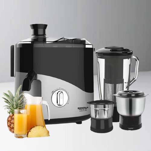 Terrific Maharaja Whiteline 3 Jars Juicer Mixer Grinder in  Black n Silver