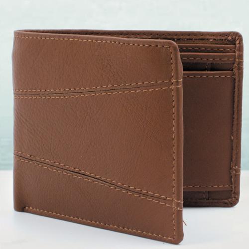 Fashionable Gents Brown Color Leather Wallet
