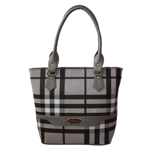 Comfy Double Partitions Ladies Checkered Bag