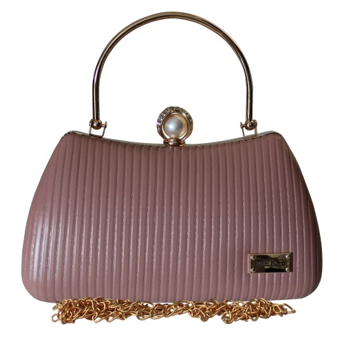 Gorgeous Womens Party Purse with Striped Embossed Design