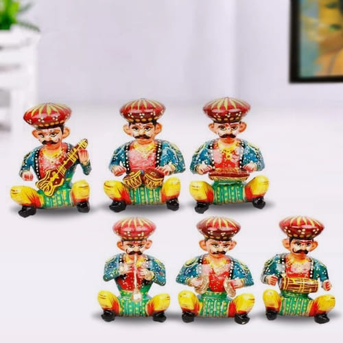 Exquisite Set of 6 Rajasthani Musician Bawla Set