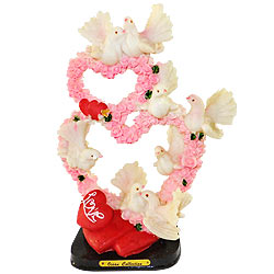 Lovely Love Hearts with Love Birds Set