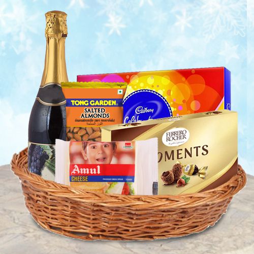 Superb Festive Indulgence Gift Hamper with Fruit Wine