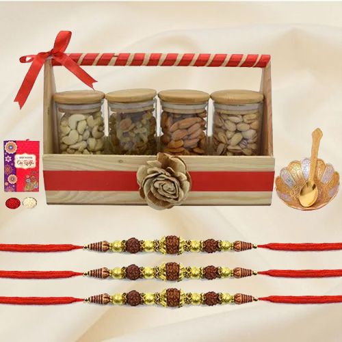 Rudraksha Rakhi n Sizzling Dry Fruits