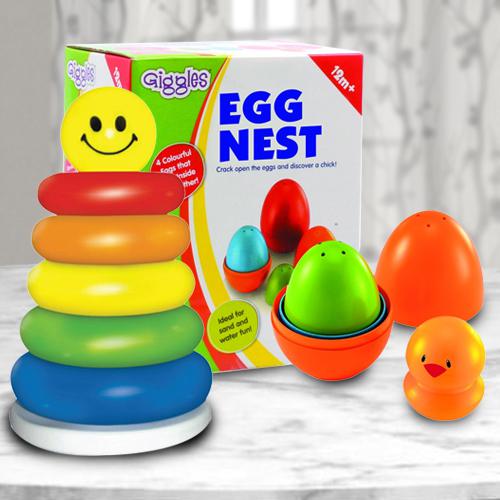 Marvelous Duo of Nesting Eggs N Stacking Ring for Kids