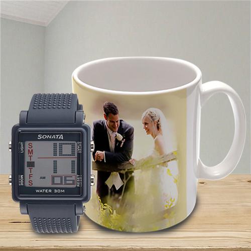 Exclusive Sonata Super Fibre Watch N Personalized Mug
