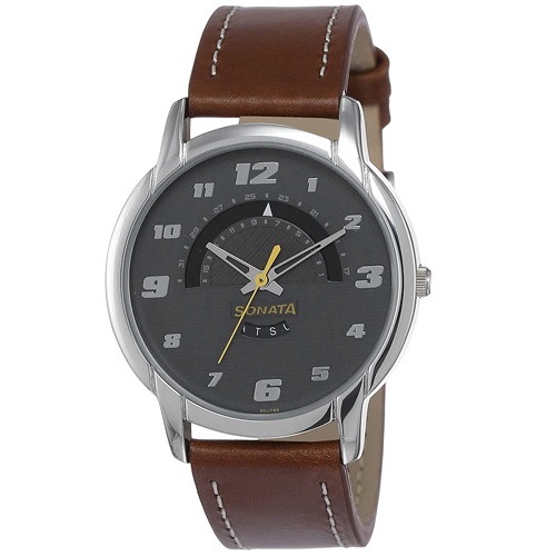 Enticing Sonata RPM Analog Grey Dial Mens Watch