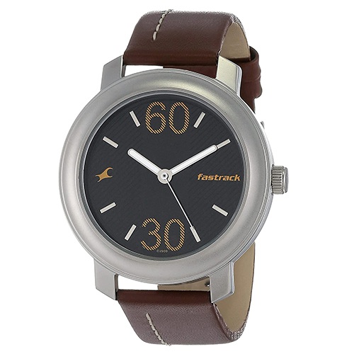 Classy Fastrack Straight Lines Analog Black Dial Mens Watch