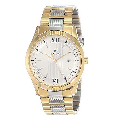 Admirable  Two Toned Stainless Steel Strap Mens Watch