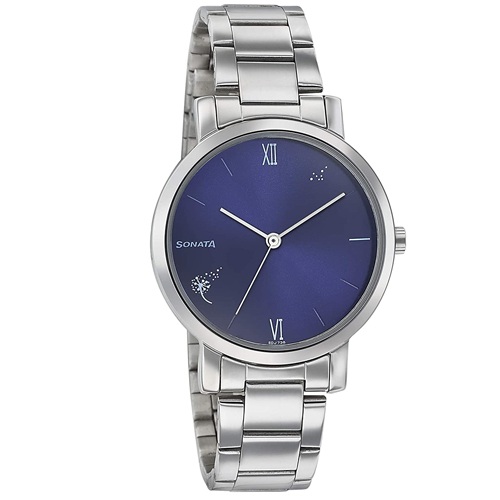 Appealing Sonata Play Analog Blue Dial Womens Watch
