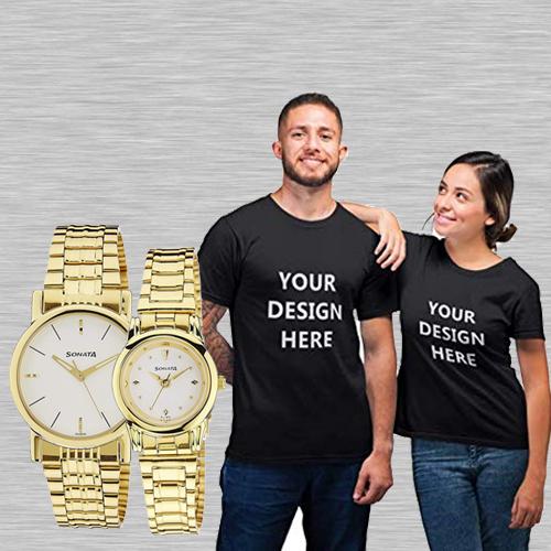 Remarkable Sonata Analog Watch N Personalized T Shirts